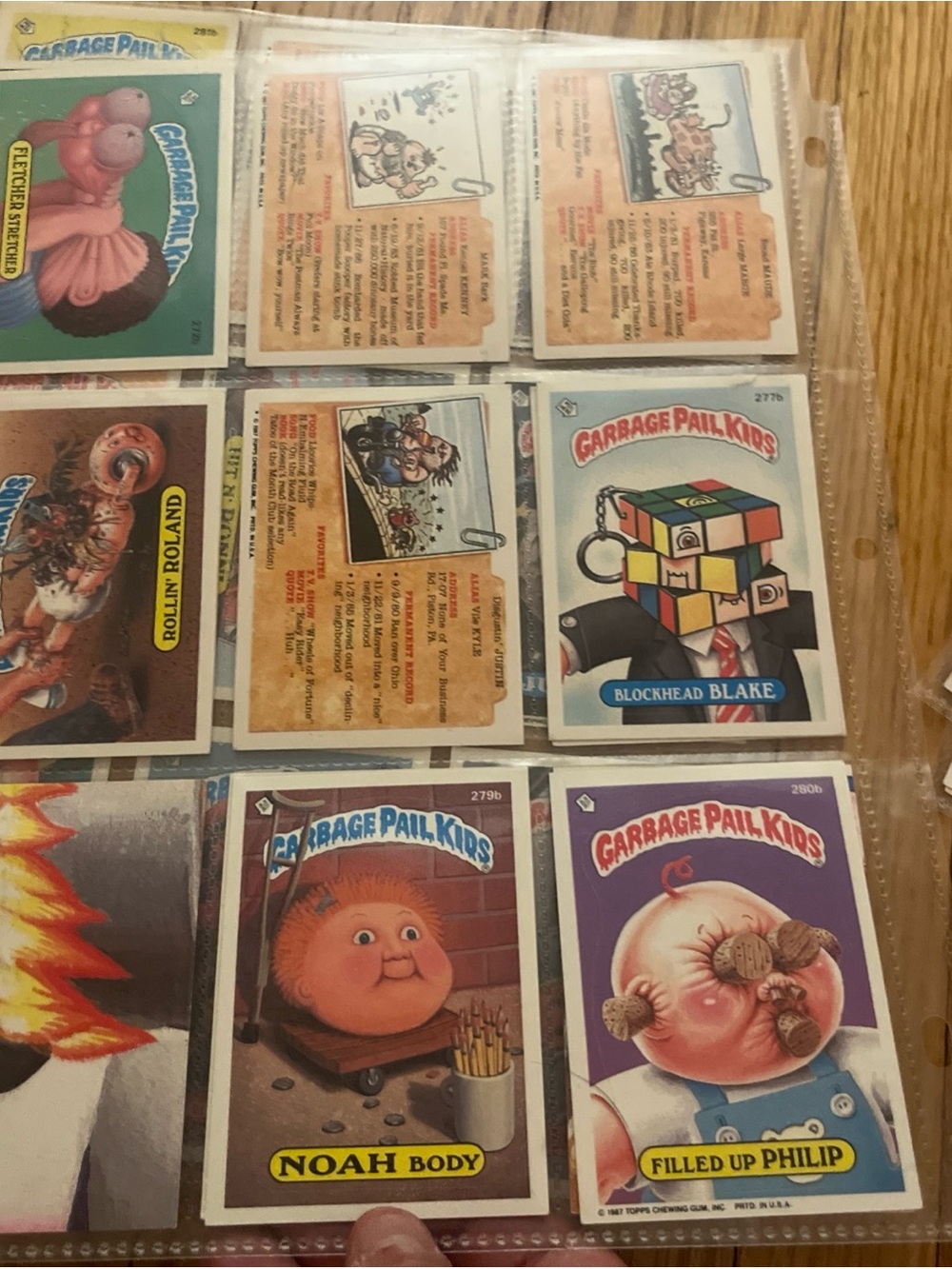 1987 Topps Garbage Pail Kids Original 7th Series 7 almost Complete 70/84 - Picture 8 of 10